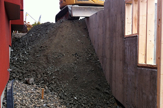 Retaining wall prep