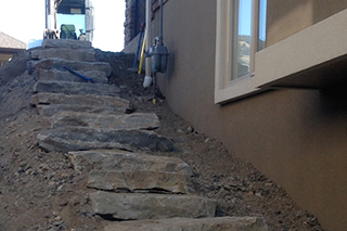 Natural stone stairs