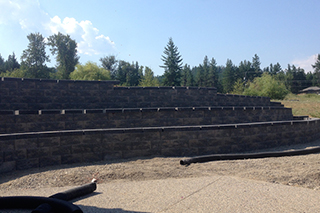 Basalite engineered retaining wall