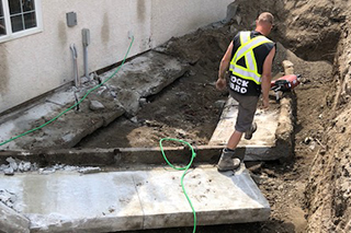 Concrete slab removal 