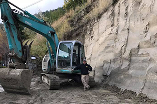 Retaining wall prep