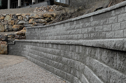 Allan Block engineered retaining wall