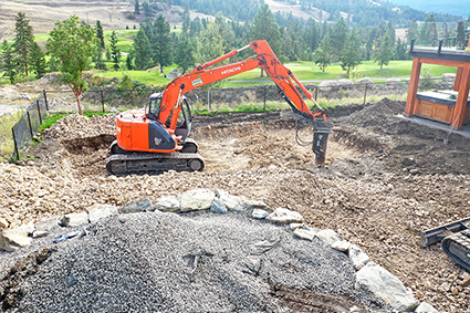 Excavator Rock Breaking