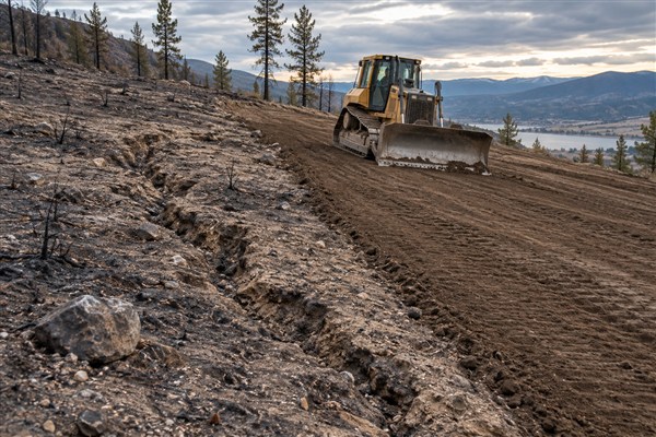 Step 8: regrading a cleared burned property in the Okanagan